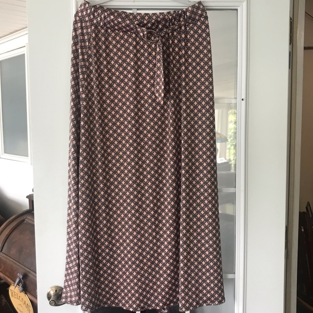 NY Collection Geometric Full Skirt - Pink and Black NWT